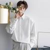Camisa informal de alta calidad para hombre, diseño simple, color blanco, primavera 2025