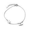 Pulsera de plata S925 para mujer, diseño de Han Feng, con forma de gatito dulce y fresco, con linda cabeza de pez, joyería S3259