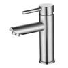 Guangdong 304 acero inoxidable cepillado lavabo lavabo baño grifo frío y caliente fabricantes boca recta barra sólida