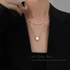 Cadena de Suéter Versátil Apilable Cuadrada para Mujer Otoño Invierno Estilo Frío Ins Diseño de Nicho Cadena para Clavícula Hip Hop Accesorios Artículo Caliente