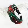 Faixa de Cabelo de Xadrez com Laço Série de Natal Estilo Europeu e Americano Faixa de Cabelo Outono Inverno de Natal Acessórios de Cabelo de Natal Acessórios de Cabeça