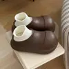 Pantuflas de Algodón Cerradas con Forro de Felpa para Mujer, Para Uso Interior/Exterior en Invierno, Modernas, Casuales, Antideslizantes, Impermeables, de Suela Gruesa, Zapatos de Algodón Calientes para el Hogar