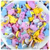 Parche de Accesorios de Resina de Dibujos Animados para Bricolaje, Pegamento en Crema, Paquete de Materiales para Fundas de Teléfono Móvil y Joyería, Pato de Goma Mixto, Pinza para el Cabello Infantil