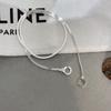 Collar de Diseño Nicho Coreano con Hebilla de Doble Anillo para Mujer Estilo Frío Lujo Ligero Cadena de Hueso de Serpiente Cuarteto Cadena de Clavícula Ins Tendencia