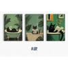 Transfronterizo Temu Popular Lindo Gato Negro Arte Baño Tríptico Pintura Decorativa Sala de Estar Dormitorio Habitación Infantil Pintura Colgante Dropshipping