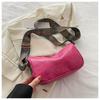Bolsa retrô feminina primavera 2024, nova moda europeia e americana, bolsa de almofada, simples, de couro de alta qualidade, bolsa transversal de ombro