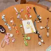 Colgante de Cadena para Teléfono Móvil con Perlas y Bola de Pelo Hecho a Mano DIY Lindo Colgante de Llavero de Coche Ins Accesorios de Muñeca para Bolso