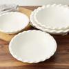 Tazón hondo de cerámica blanca pura para sopa para hotel, tazón de cerámica al por mayor, tazón de sopa de porcelana blanca con forma de encaje Sun Bowl