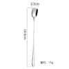 Cuchara Mezcladora Comercial de Acero Inoxidable 304, Cuchara Larga para Hielo, Cuchara de Bar, Cuchara para Miel, Cuchara Comercial para Café, Cuchara para Postres de Té con Leche