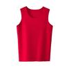 Colete Térmico Masculino Justo Vermelho Brilhante Ano do Animal Sem Costura Aderente à Pele Veludo Base Casamento Íntimos Pode Ser Personalizado