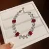 Pulseira com fecho de zircônia oval, luxo leve, alta qualidade, pulseira requintada, design de nicho, acessório feminino versátil