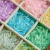 Pintura al Óleo Estilo Colorido Espolvoreado con Oro 4*12 Cuentas Largas de Naveta Cuentas de Vidrio Cuentas Sueltas Pulsera DIY Hecha a Mano Cuentas Espaciadoras Accesorios Venta al por Mayor
