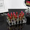 Soporte de exhibición de labiales transparente, organizador de escritorio para cosméticos, estante de exhibición de lápices de cejas multi-compartimento, al por mayor