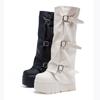 Botas Altas para Mujer Debajo de la Rodilla 2026 Nuevo Estilo Bota Larga con Hebilla de Cinturón Zapatos que Aumentan la Altura Versátiles Botas para Mujer que Realzan la Altura