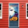 Decoração de Halloween Transfronteiriça Nova Pano Pendurado Layout de Festa ao Ar Livre no Pátio Adereços Suprimentos Capa de Porta Impressa Criativa