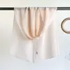 Bufanda Pequeña Larga Estilo Coreano de Verano para Mujer Bufanda de Seda de Color Sólido Delgada Protector Solar de Seda Chifón para Bailar Bufanda Qiaoqi Roja