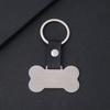 Material de Grabado Láser en Blanco Impresión a Color UV Regalo Transfronterizo Nuevo Metal Marca Militar Botón de Cuero Llavero de Cuero y Metal