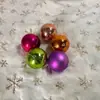 Decorações de Natal mais vendidas transfronteiriças conjunto de bolas de Natal 5/6/8cm bolas plásticas coloridas galvanizadas enfeites para árvore de Natal