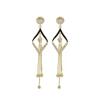 Outono e Inverno Novos Brincos da Moda Elegantes Requintados Micro-Cravados Flor de Quatro Pétalas para Mulheres com Design de Nicho Único Brincos para Mulheres