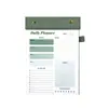 Páginas Interiores de Planificador A5 Notas Adhesivas Cuaderno de Planificación de Estudios Páginas Desprendibles Planificador de Registro Diario