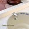 Anillo de plata de ley 925 con graffiti desgastado para mujer, alto sentido, nicho, estilo Ins, anillo de plata tailandesa, anillo de viento frío, venta al por mayor