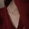 Collar de Cuentas Brillantes de la Edad de Oro de Nueva Llegada 2024 para Mujer, Lujo Ligero de Alta Gama, Sentido del Diseño, Cadena de Collar de Clavícula Elegante y a la Moda