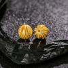 Cuentas de calabaza con diseño de diamante de oro de 24 quilates bañadas en plata S925 de cuerpo entero, accesorios para manualidades antiguas, accesorios de bricolaje