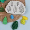 Molde de Silicone para Decoração de Bolo de Fondant, Pinha, Árvore de Natal, Ornamento de Gesso