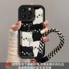 Cordón para Gato de Pantalla Completa Adecuado para Funda de Teléfono Apple 16Pro 7 Huawei Oppo Xiaomi Vivo Silicona Piel de Cordero 15