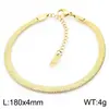 Pulsera de cadena con eslabones de hoja multitalle para hombres y mujeres, joyería de acero inoxidable, pulsera de oro de 18 quilates, estilo minimalista, accesorio para el uso diario