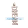 M22 novo pingente de cobre puro micro-incrustado Sonho de Amor Feliz Chefe Feliz letra feliz