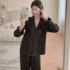 Pijama Perlado Estilo Francés 2026, Verano Seda Helada Estilo Femenino, Ropa de Casa Brillante y Lujosa