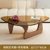 Mesa de centro de vidro para salas pequenas, design transparente nórdico minimalista moderno, mesa de chá redonda criativa Isamu Noguchi