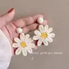 Brincos de Gancho Flor Dopamina Doce Femininos Novo Estilo de Férias de Verão High-End Exagerados Praia Fofos Brincos Femininos