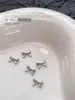 Acessórios Populares Transfronteiriços para Nail Art Laço Branco K, Fitas Versáteis Tridimensionais de Gravata Borboleta de Metal Peças para Decoração de Unhas DIY