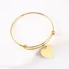 Pulsera Nueva de Acero Inoxidable de Círculo Completo Transfronteriza Europea y Americana, Material en Blanco para Grabado Láser DIY e Impresión a Color UV, Pulsera de Metal