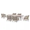 Sofá de Rattan Nórdico para Exterior Varanda de Pátio Jardim Ar Livre Designer Hotel Lazer Cadeira de Rattan para Exterior Móveis