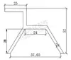 Braçadeira para telha de aço colorida Braçadeira trapezoidal Acessórios de fixação para painel solar fotovoltaico de telhado Suporte de instalação de aço angular de liga de alumínio