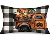 Funda de Almohada Personalizada de Calabaza Original Europea y Americana para Halloween Decoración de Sala de Estar Sofá Funda de Cojín Lumbar