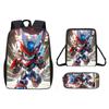 Mochila SONIC Nueva Transfronteriza Mochila de Dibujos Animados Bidimensionales Mochila Escolar para Estudiante de Primaria Juego de Tres Piezas