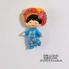 Imanes de Nevera de Muñeca con Pasador de Flores de Quanzhou, Pegatinas Magnéticas de Resina con Forma de Bebidas y Snacks, Pegatinas Creativas de Decoración de Nevera Estilo Comida y Juego