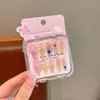 Lindas Pegatinas para Uñas Sanrio para Niños, Pegatinas de Uñas Desgastables, Parches para Uñas de Kuromi, Juguetes de Dibujos Animados para Niños
