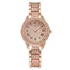 Reloj Che Tone Reloj Cornucopia Reloj de Lujo Totalmente Diamantado Reloj con Cadena de Acero Estrella para Mujer Reloj Pequeño de Esfera para Mujer