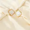 Brincos Quadrados Irregulares de Resina Novo Estilo, Brincos de Alta Qualidade Simples e Elegantes, Brincos da Moda para o Dia a Dia Atacado