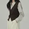 Fg em Estoque, Perfeito para Usar em Camadas no Outono e Inverno! Novo Cardigan Versátil Básico Estilo Vintage com Decote V para Mulheres