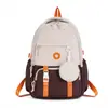 Mochila Escolar Color Block para Estudiantes de Secundaria y Preparatoria, Mochila Trendy de Gran Capacidad para Hombres, Mochila Casual de Tela Oxford, Moda Urbana