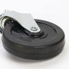 Rodízios universais de 4 polegadas rodas para carrinho de compras M12 mm sem rolamento rolo de borracha preta rodízios universais