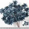 Flores artificiales Azul Niebla Salón de Bodas Flores de Seda Arreglo Floral de Boda Peonía Azul Rosa Abanico de Niebla Palma