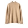 Suéter de cachemira de cuello alto para mujer 100% cachemira pura invierno grueso cálido estilo holgado versátil suéter básico de punto