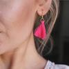 Brincos de borla curta novos europeus e americanos, estilo étnico boêmio, brincos de algodão da Amazon